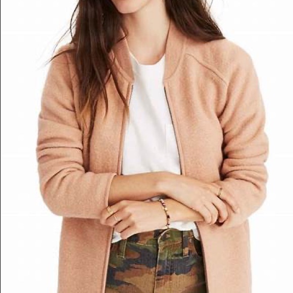 Madewell Womens Wool Bomber Sweater Jacket NWT - Picture 1 of 5